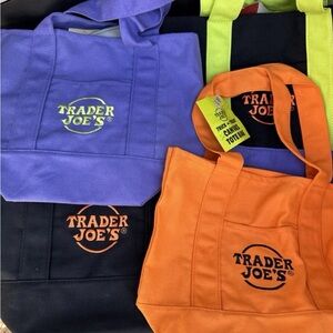 Trader Joe's Women's Tote Bag - Purple, Orange, Black $20 each
